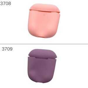Silicone Protective‎ AirPods Case For 1&2 Models Pink or Purple